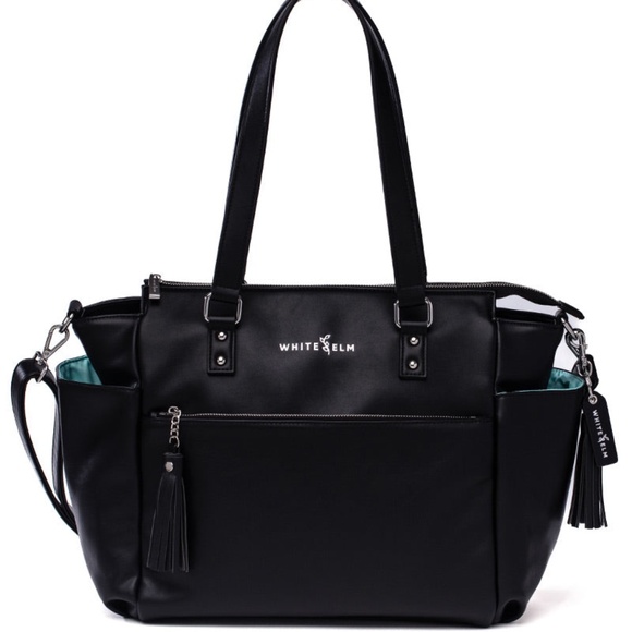 GEMINI CONVERTIBLE BACKPACK BLACK | AQUA LINING | SILVER HARDWARE - Picture 1 of 6